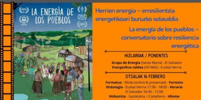 [CineForo] La energía de los pueblos – conversatorio sobre resiliencia energética