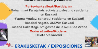 Coloquio Solidaridad vasca con los pueblos ocupados: Sáhara Occidental y Palestina y exposiciones