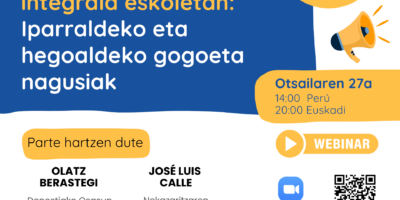 📢 WEBINAR. Hezkuntza sexual integrala eskoletan: Iparraldeko eta hegoaldeko gogoeta nagusiak 📚✨